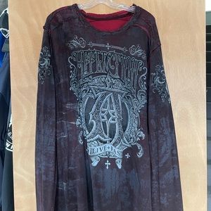 Affliction long sleeve thermal size 2XL like new